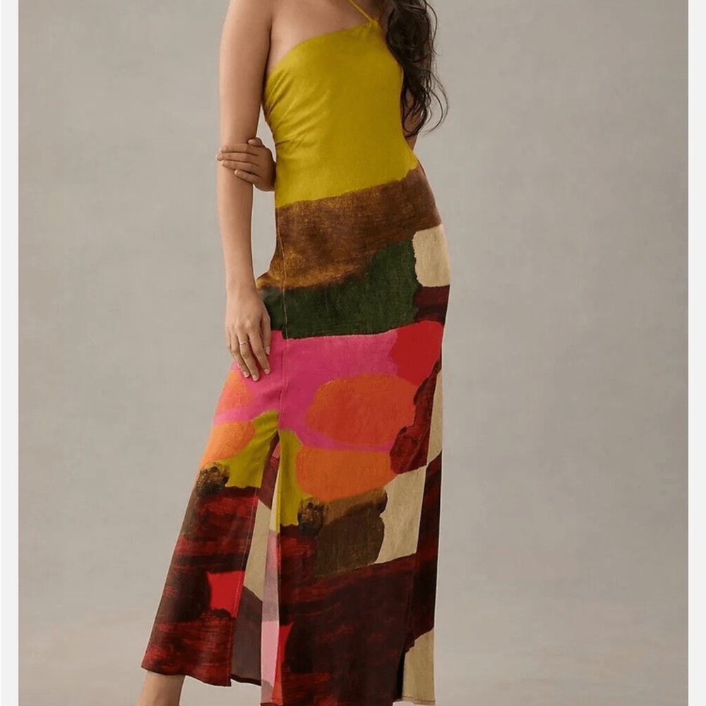 Colorful Abstract Maxi Dress